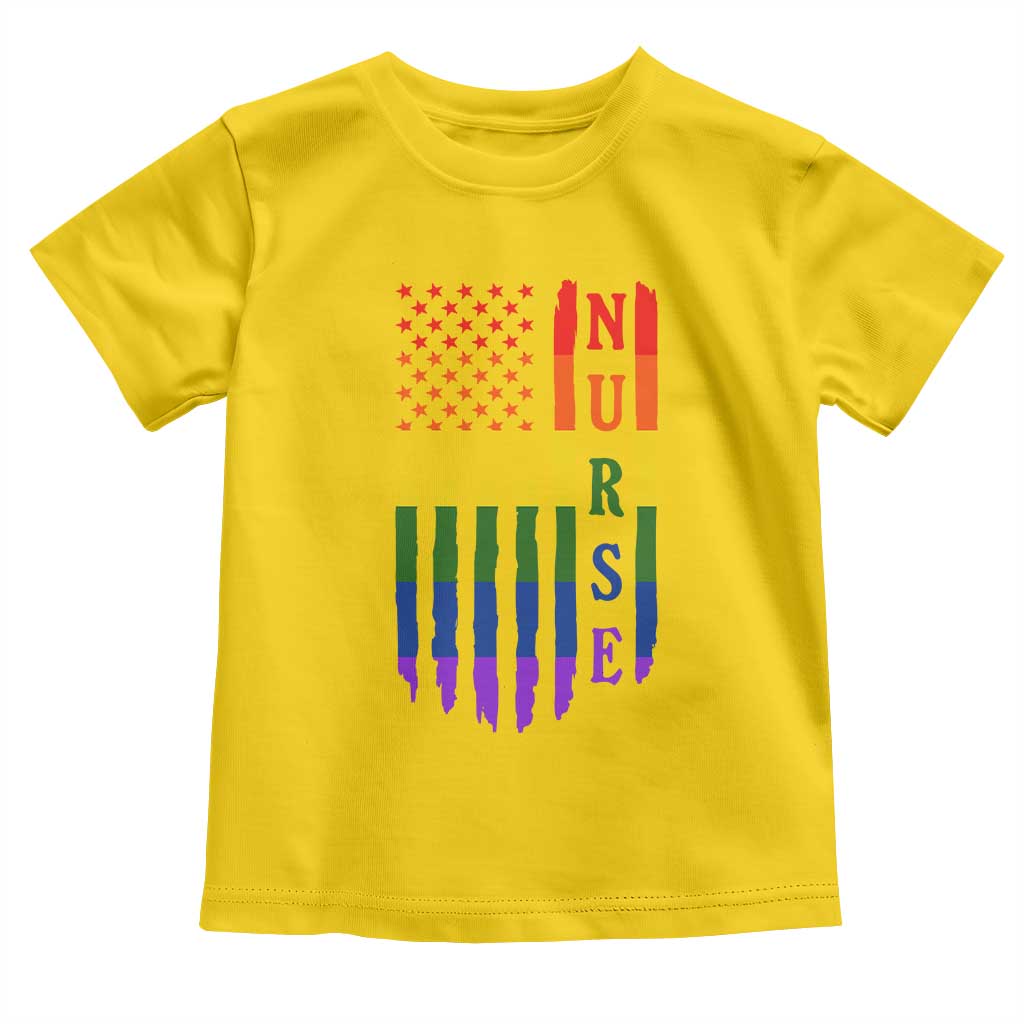 Rainbow RN Ally Pride Month Toddler T Shirt LGBTQ Healthcare Worker TS12 Daisy Print Your Wear