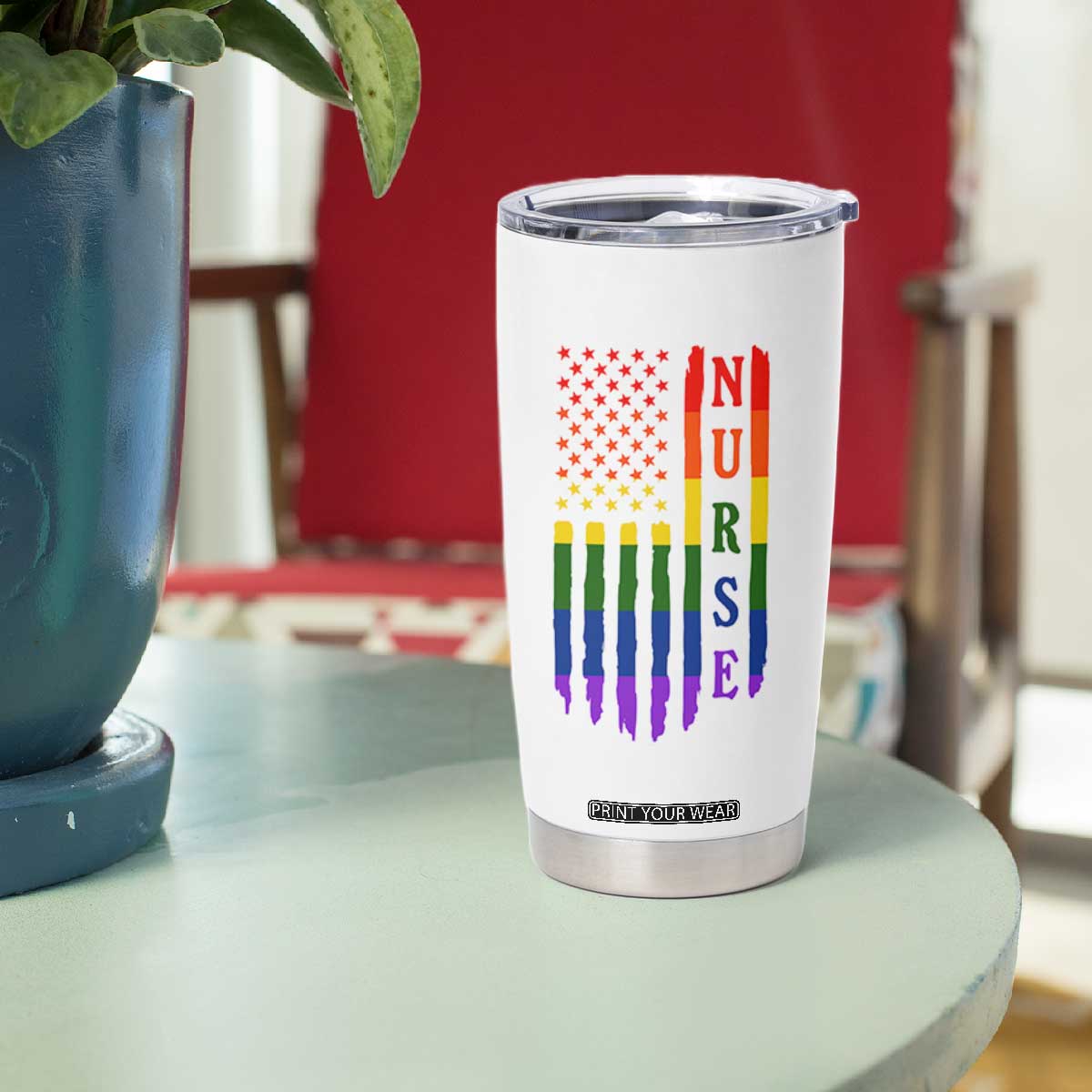 Rainbow RN Ally Pride Month Tumbler Cup LGBTQ Healthcare Worker TS12 Print Your Wear