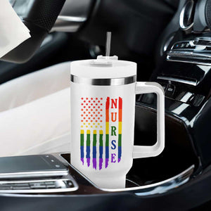Rainbow RN Ally Pride Month Tumbler With Handle LGBTQ Healthcare Worker TS12 Print Your Wear