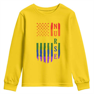 Rainbow RN Ally Pride Month Youth Sweatshirt LGBTQ Healthcare Worker TS12 Daisy Print Your Wear