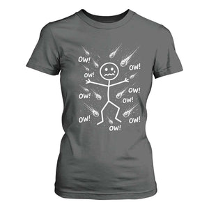 Funny Stick Figure Meteor Shower T Shirt For Women Cosmic Joke
