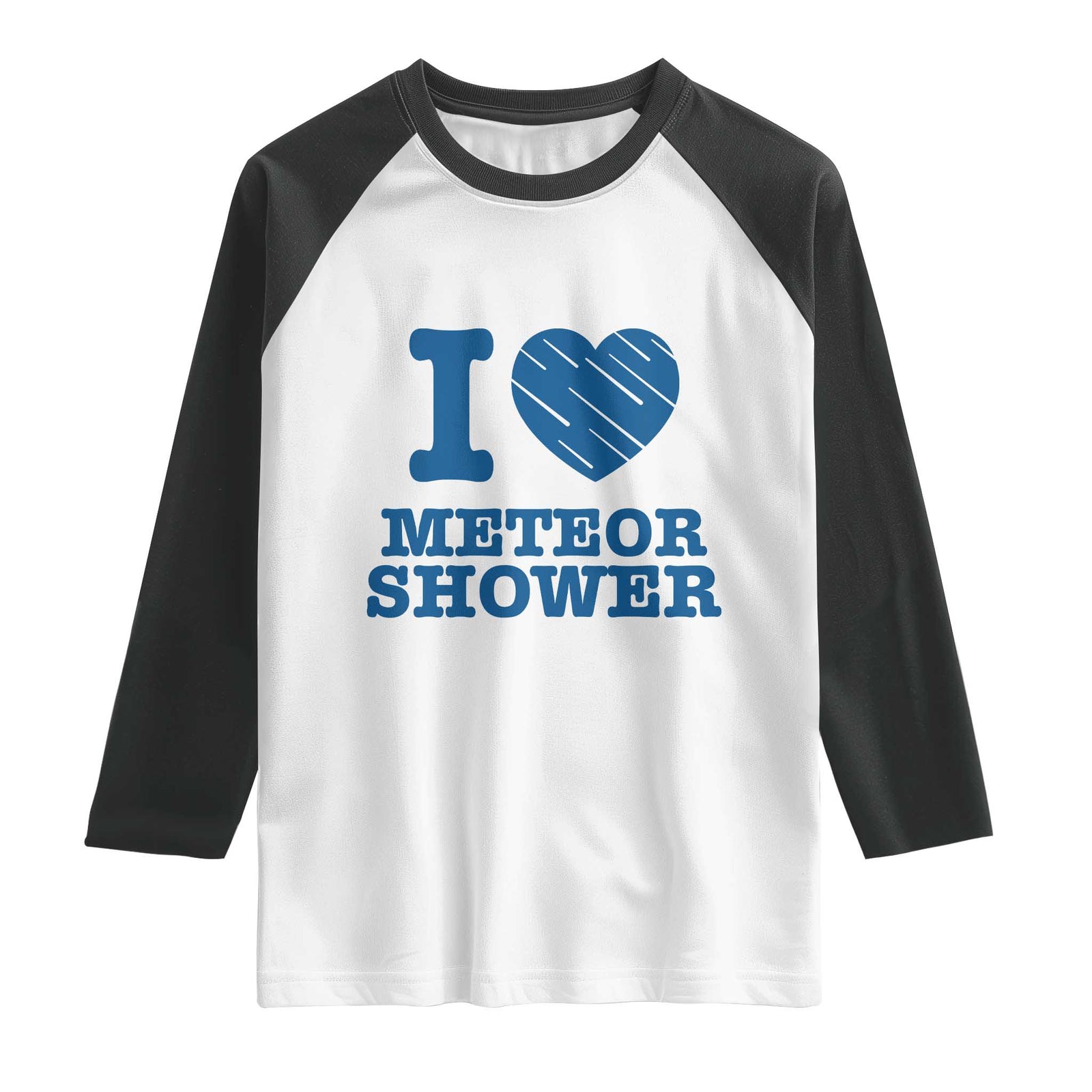 Meteor Shower Lover Raglan Shirt Astronomy Enthusiast Gift TS12 White Black Print Your Wear