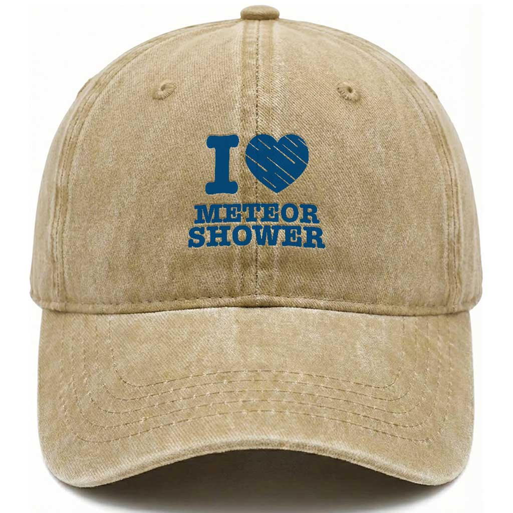 Meteor Shower Lover Washed Cotton Baseball Cap Astronomy Enthusiast Gift