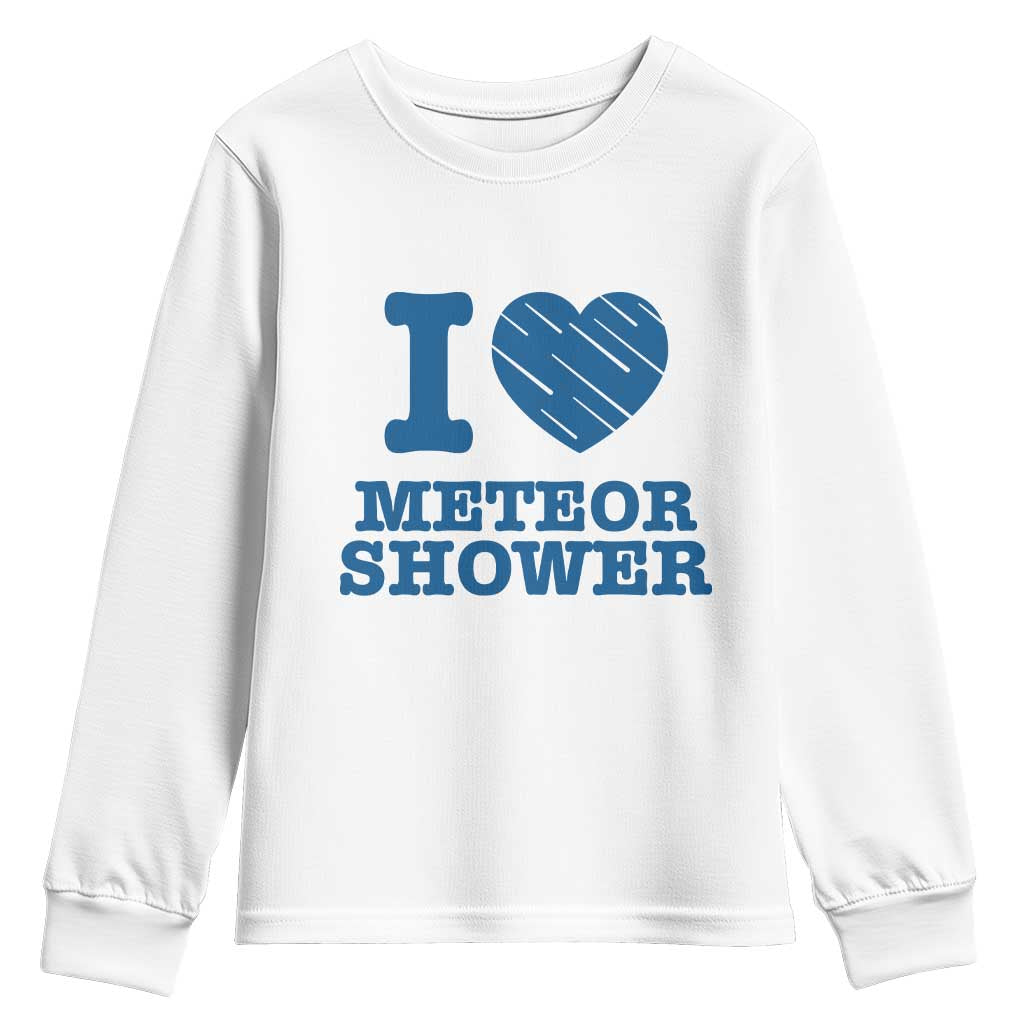 Meteor Shower Lover Youth Sweatshirt Astronomy Enthusiast Gift TS12 White Print Your Wear