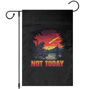 Funny Dinosaur Baseball Meteorite Garden Flag Not Today