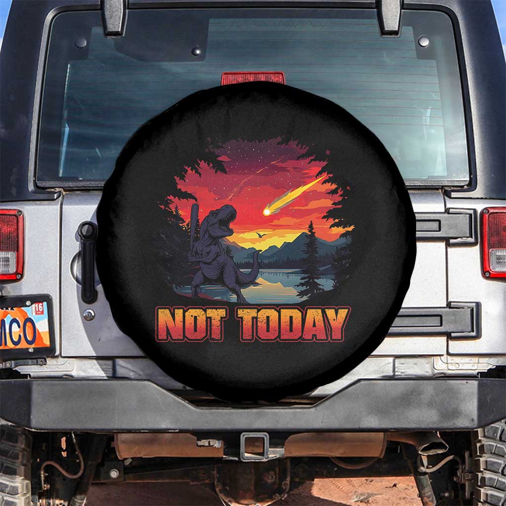 Funny Dinosaur Baseball Meteorite Spare Tire Cover Not Today TS12 No hole Black Print Your Wear