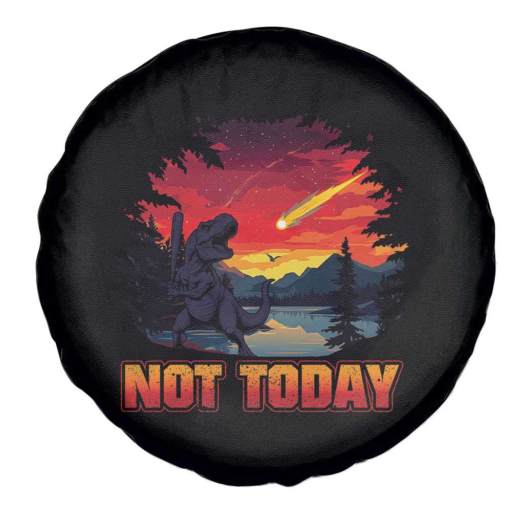 Funny Dinosaur Baseball Meteorite Spare Tire Cover Not Today
