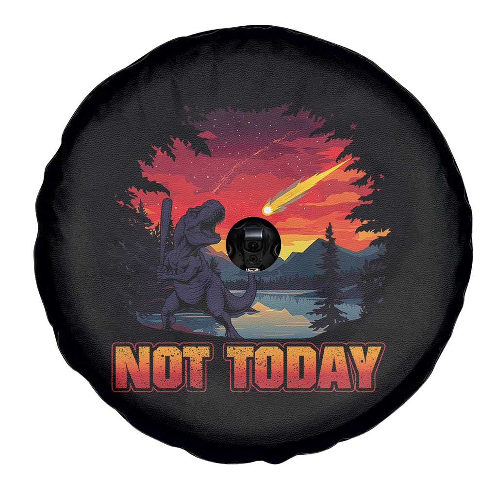 Funny Dinosaur Baseball Meteorite Spare Tire Cover Not Today