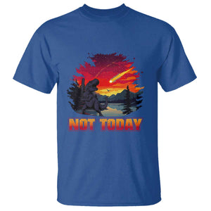 Funny Dinosaur Baseball Meteorite T Shirt Not Today