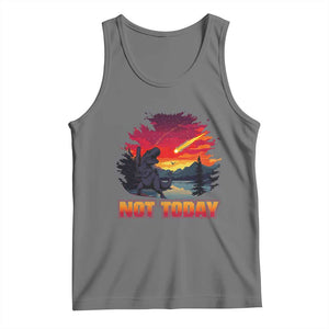 Funny Dinosaur Baseball Meteorite Tank Top Not Today