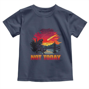 Funny Dinosaur Baseball Meteorite Toddler T Shirt Not Today