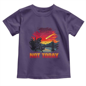 Funny Dinosaur Baseball Meteorite Toddler T Shirt Not Today