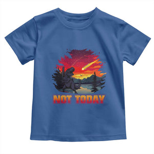 Funny Dinosaur Baseball Meteorite Toddler T Shirt Not Today