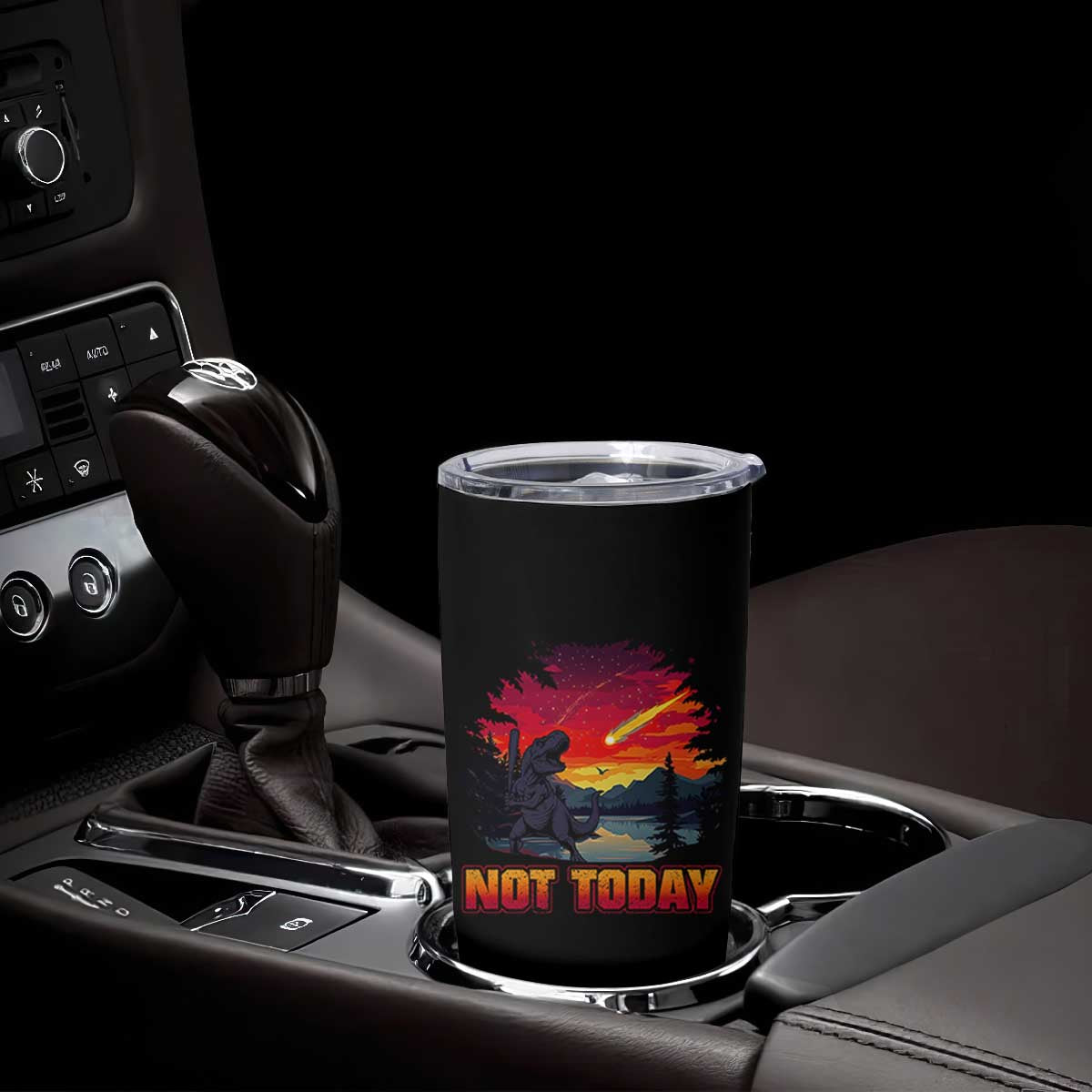 Funny Dinosaur Baseball Meteorite Tumbler Cup Not Today