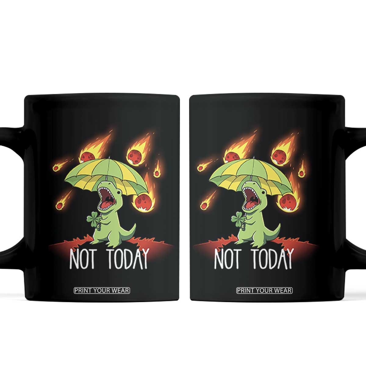 Dinosaur Meteor Shower Astronomy Humor Coffee Mug Not Today