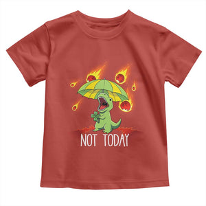 Dinosaur Meteor Shower Astronomy Humor Toddler T Shirt Not Today