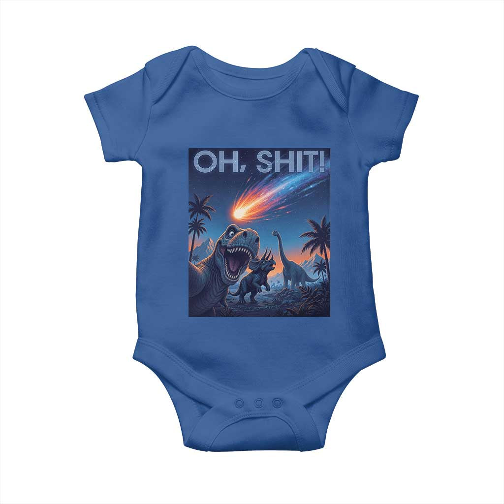 Funny Dinosaur Meteorite Baby Onesie Astronomy Lover Gift