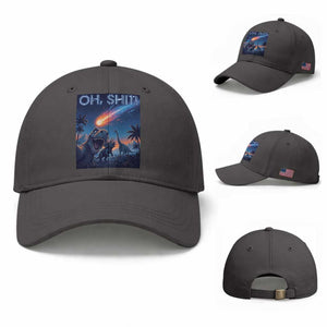 Funny Dinosaur Meteorite Baseball Cap Astronomy Lover Gift