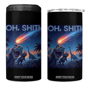 Funny Dinosaur Meteorite 4 in 1 Can Cooler Tumbler Astronomy Lover Gift