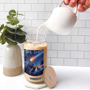 Funny Dinosaur Meteorite Glass Can Astronomy Lover Gift
