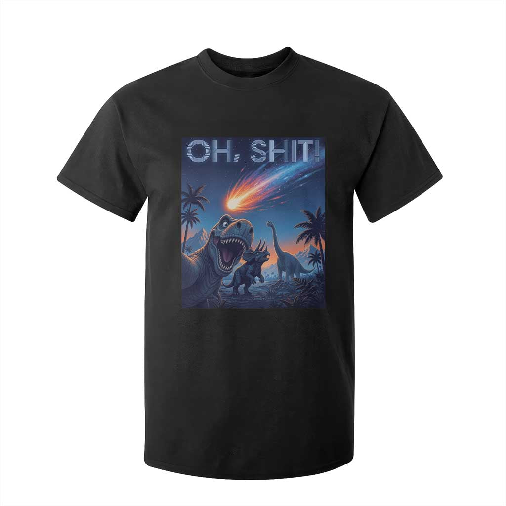 Funny Dinosaur Meteorite T Shirt For Kid Astronomy Lover Gift