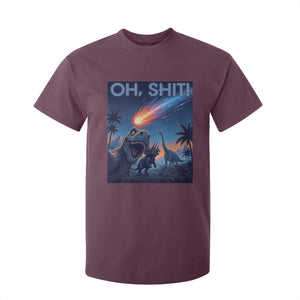 Funny Dinosaur Meteorite T Shirt For Kid Astronomy Lover Gift