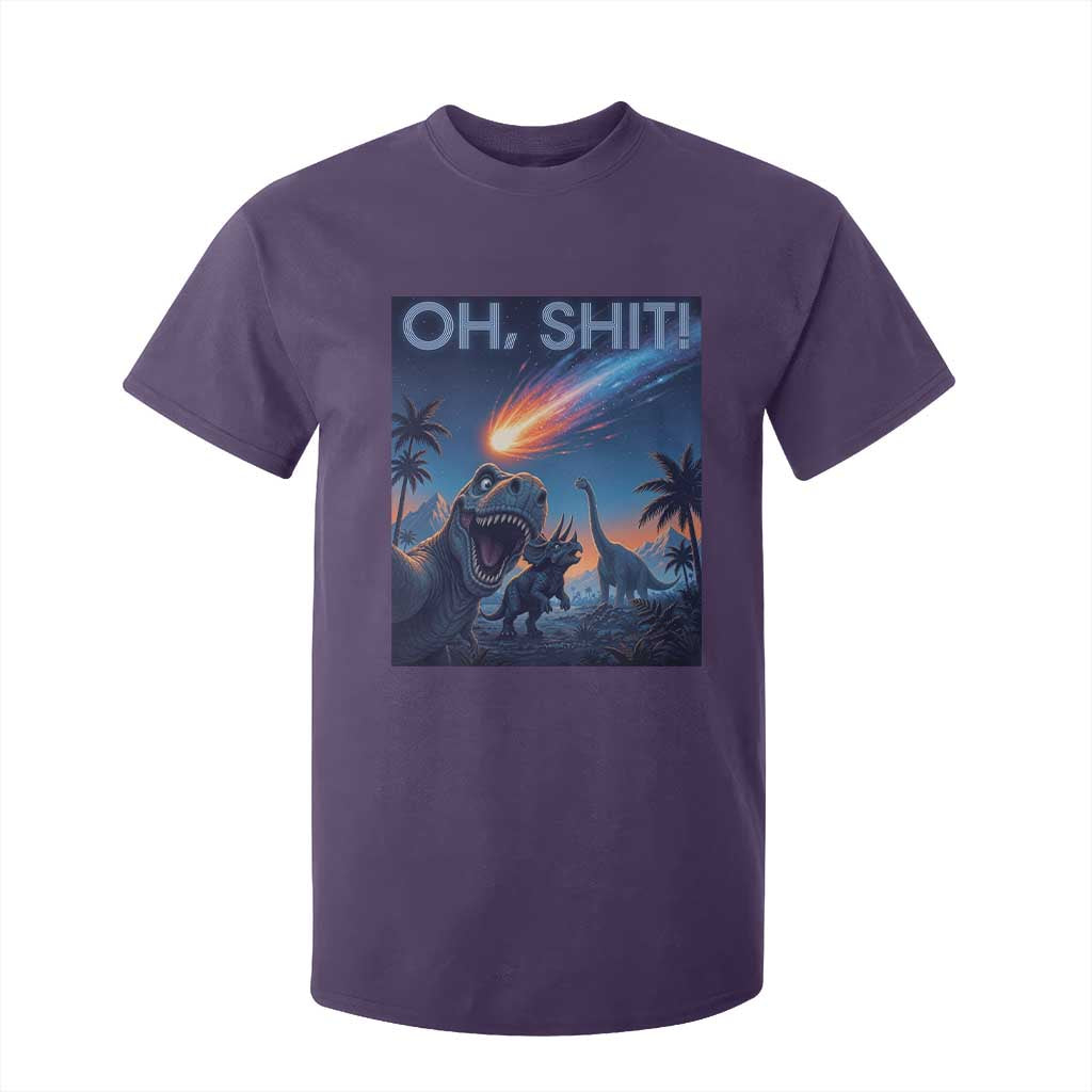 Funny Dinosaur Meteorite T Shirt For Kid Astronomy Lover Gift