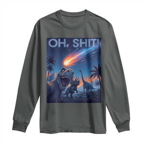 Funny Dinosaur Meteorite Long Sleeve Shirt Astronomy Lover Gift