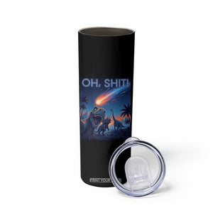 Funny Dinosaur Meteorite Skinny Tumbler Astronomy Lover Gift
