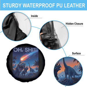 Funny Dinosaur Meteorite Spare Tire Cover Astronomy Lover Gift