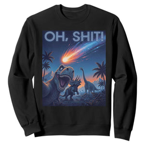Funny Dinosaur Meteorite Sweatshirt Astronomy Lover Gift
