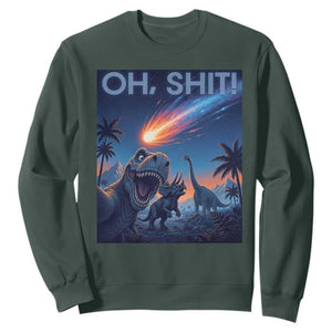 Funny Dinosaur Meteorite Sweatshirt Astronomy Lover Gift