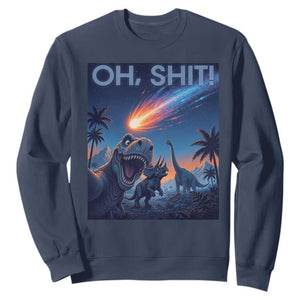 Funny Dinosaur Meteorite Sweatshirt Astronomy Lover Gift