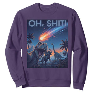 Funny Dinosaur Meteorite Sweatshirt Astronomy Lover Gift