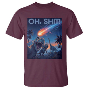 Funny Dinosaur Meteorite T Shirt Astronomy Lover Gift