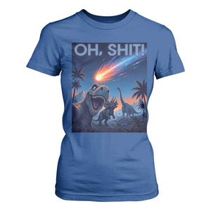 Funny Dinosaur Meteorite T Shirt For Women Astronomy Lover Gift