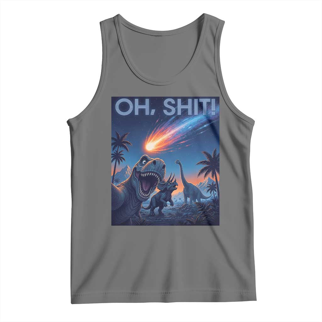 Funny Dinosaur Meteorite Tank Top Astronomy Lover Gift
