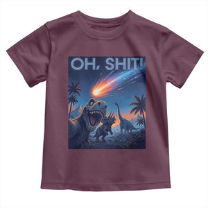 Funny Dinosaur Meteorite Toddler T Shirt Astronomy Lover Gift
