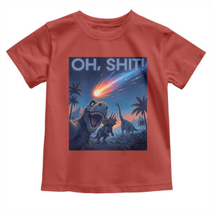 Funny Dinosaur Meteorite Toddler T Shirt Astronomy Lover Gift