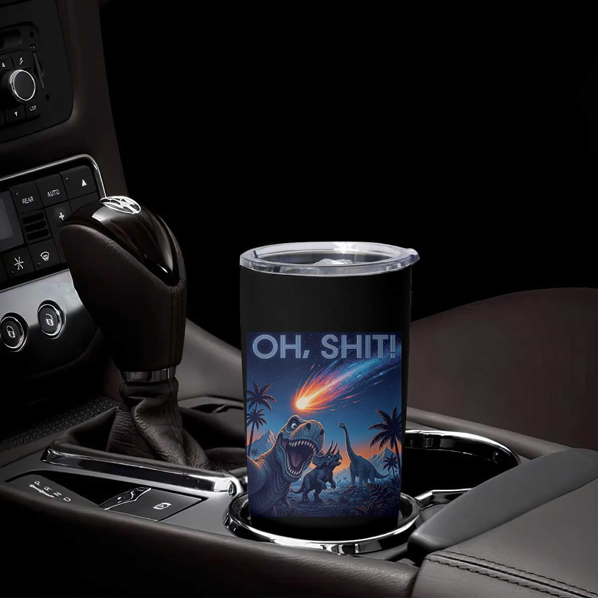 Funny Dinosaur Meteorite Tumbler Cup Astronomy Lover Gift