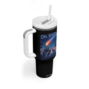 Funny Dinosaur Meteorite Tumbler With Handle Astronomy Lover Gift