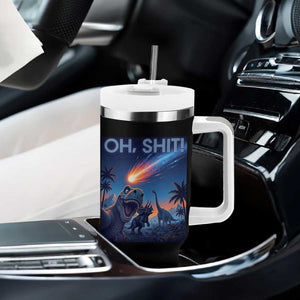 Funny Dinosaur Meteorite Tumbler With Handle Astronomy Lover Gift