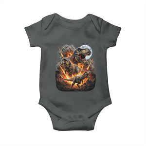 Funny Dinosaur Meteorite Strike Baby Onesie Epic Paleontology Gift
