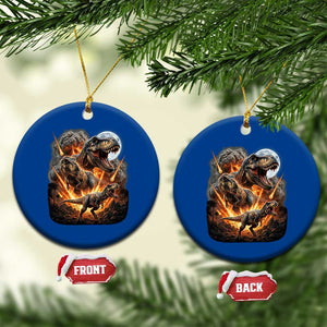 Funny Dinosaur Meteorite Strike Ceramic Ornament Epic Paleontology Gift