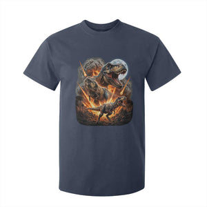 Funny Dinosaur Meteorite Strike T Shirt For Kid Epic Paleontology Gift