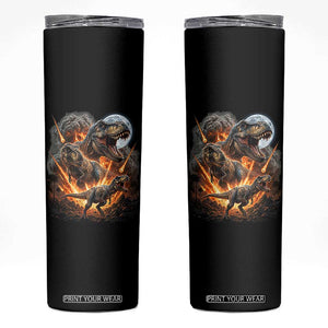 Funny Dinosaur Meteorite Strike Skinny Tumbler Epic Paleontology Gift