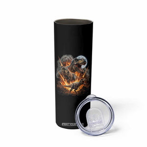 Funny Dinosaur Meteorite Strike Skinny Tumbler Epic Paleontology Gift