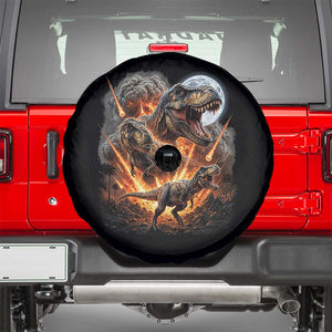 Funny Dinosaur Meteorite Strike Spare Tire Cover Epic Paleontology Gift