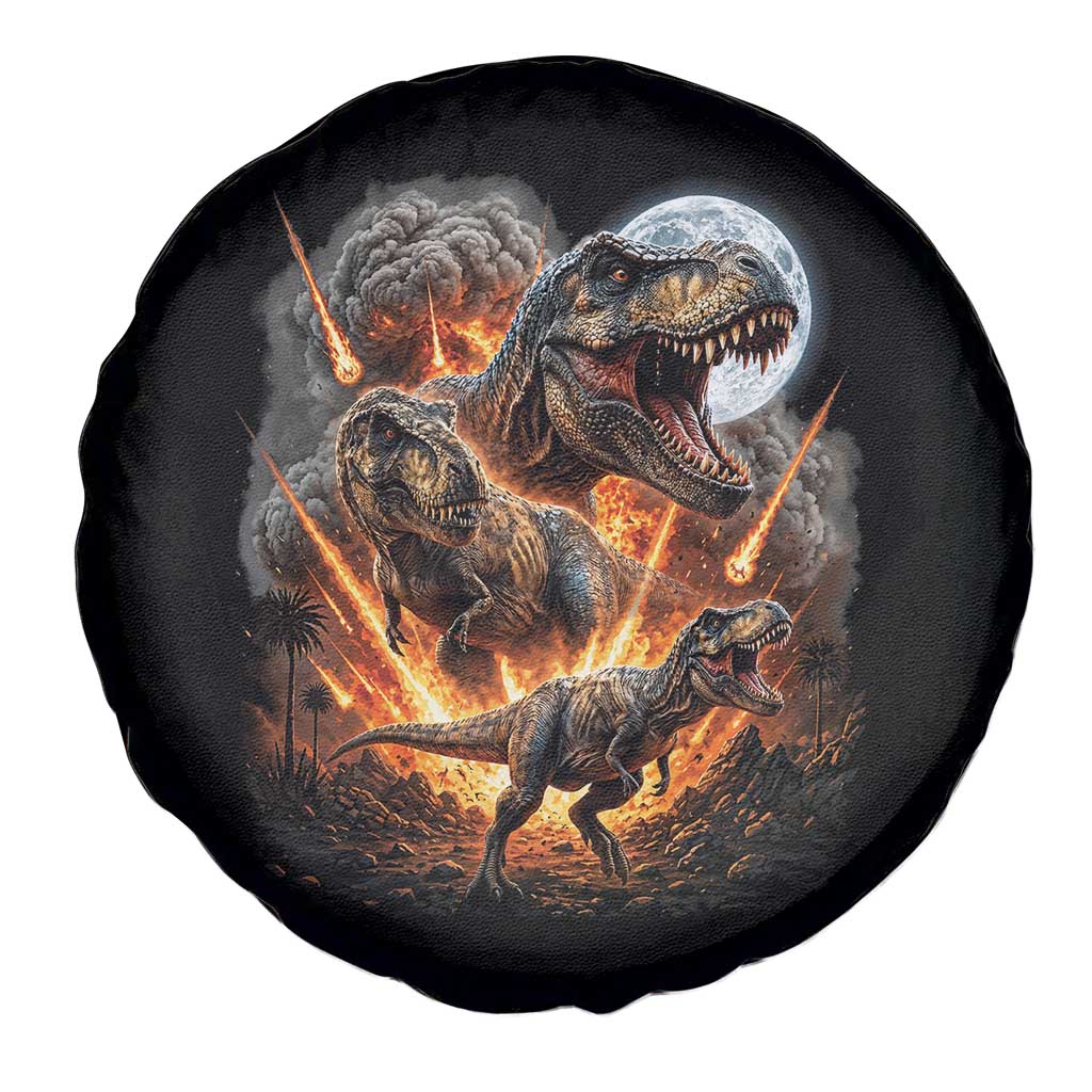 Funny Dinosaur Meteorite Strike Spare Tire Cover Epic Paleontology Gift
