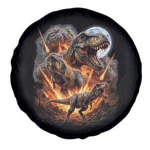 Funny Dinosaur Meteorite Strike Spare Tire Cover Epic Paleontology Gift